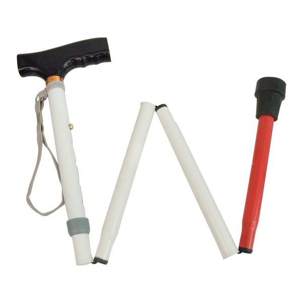Adjustable Folding Support Cane for the Blind 33-37-in