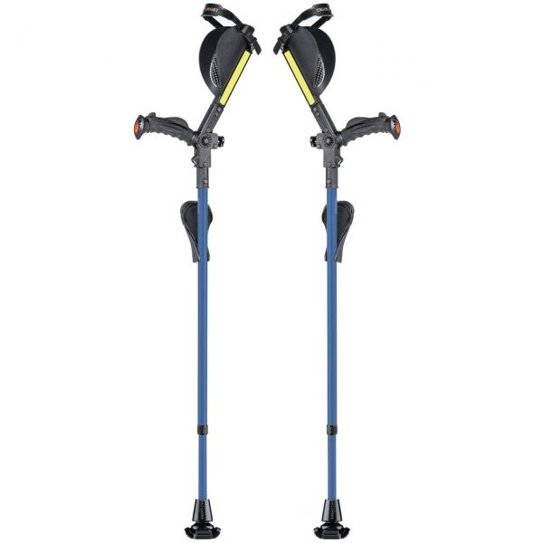 Ergobaum Ergonomic Forearm Crutches- Adult- Blue